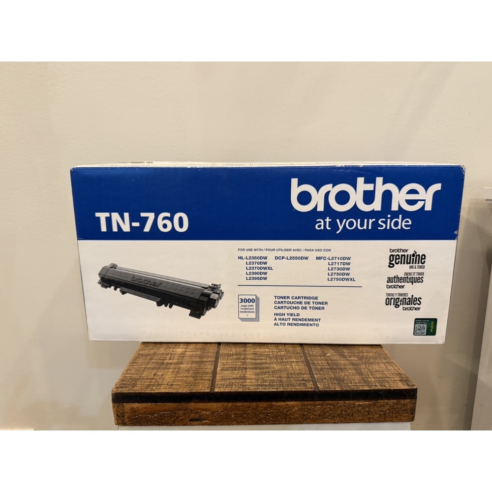 Brother TN-760 Genuine High Yield Black Laser Toner for HL-L2350DW/L2390DW